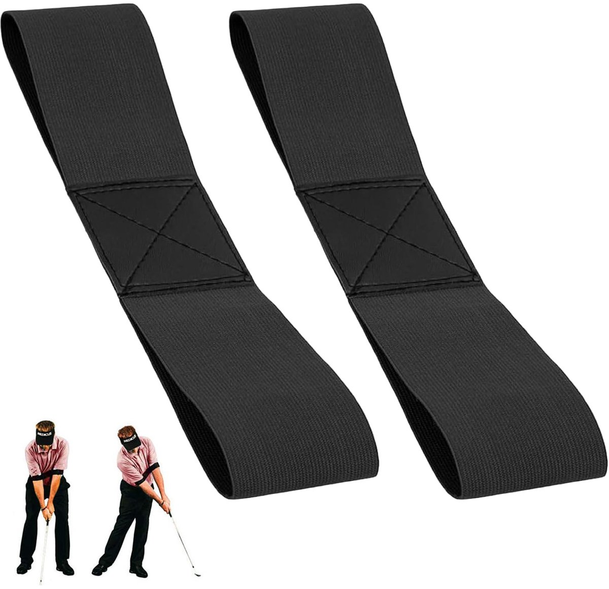 BRENZOOS- Golf Swing Trainer Professionele Correctie - Golf Training Hulp - 2 Stuks - Elastisch Materiaal - Verbeter Swing Houding - Duurzaam - Golf Trainingshulpmiddel