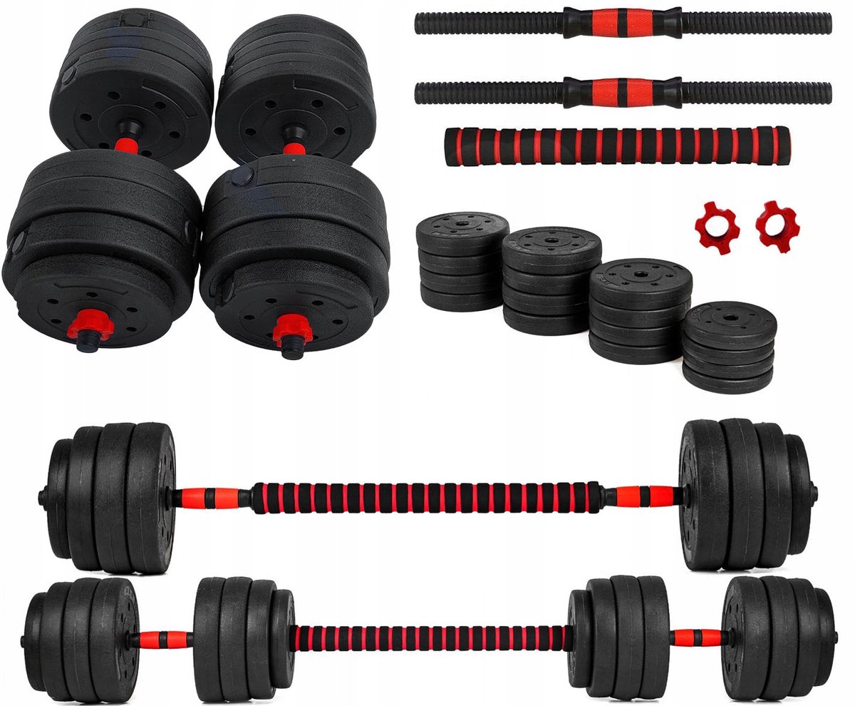 Verstelbare halterset 2x20kg (40kg totaal) met halterconnector