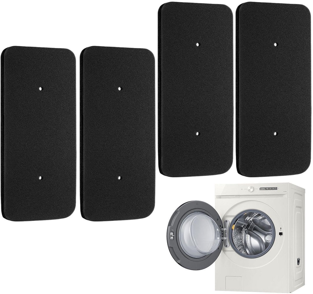 BRENZOOS- Trommeltype Filters - 4 Stuks - Katoen - 27,5 x 12,5 x 1 cm - Droger Filter - Compatibel met 40006731 - Goede Filtratieprestaties - Drogerfilter