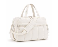 Reistas Handbagage 40x30x20 - Weekendtas dames - handbagage vliegtuig -handbagage tas voor ryanair transavia - Wit