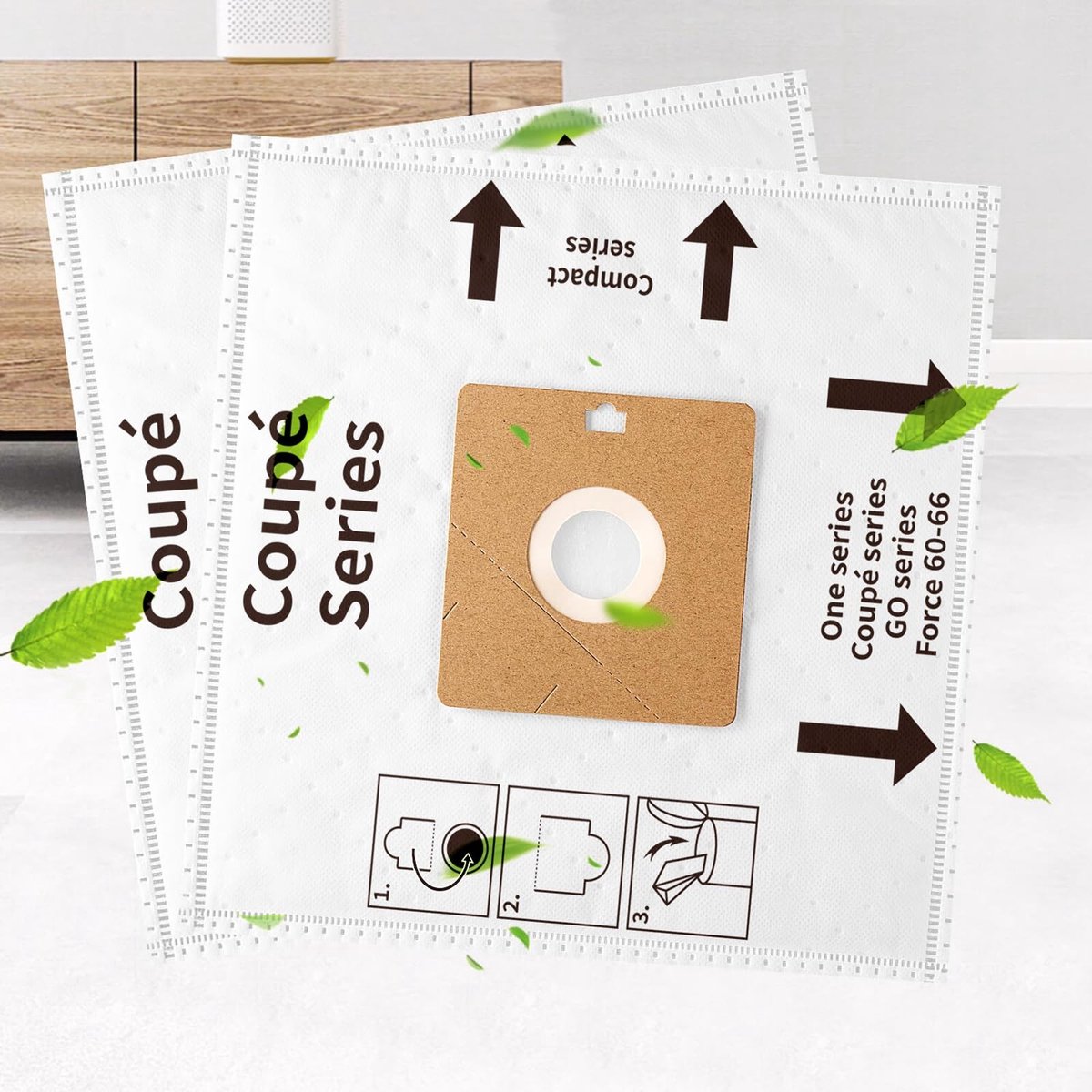 Dailygoods- Reservozakken 12 Stuks - Stofzuigerzakken Nilfisk Coupe Neo - Vervangende Zakken One - Sterker dan Papieren Zakken - Zeer Zuinig - Geschikt voor C10/20, C110/120