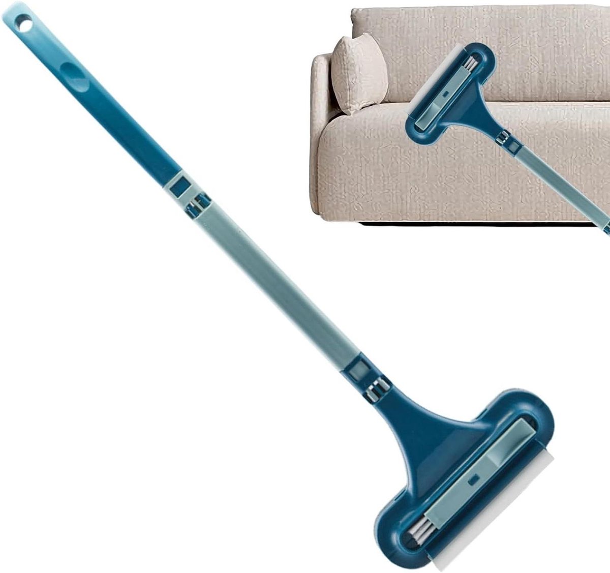 Reinigingsgereedschap - Raamtrekker - Veelzijdig Schoonmaken - 2-in-1 Functie - 63 cm Lengte - Blauw