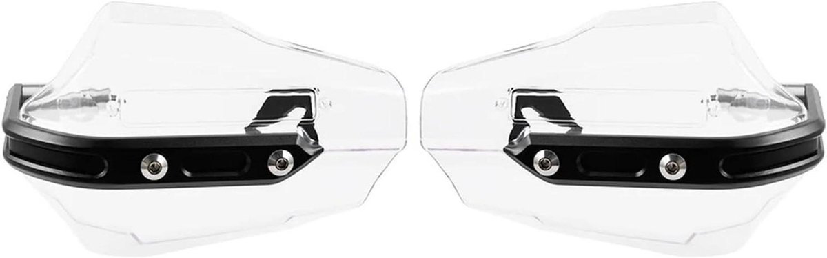 Motorfiets Handkappen - Handkappen Beschermers - Bescherming Tijdens Rit - Aluminium ABS Constructie - 22 28 mm - Clear Black