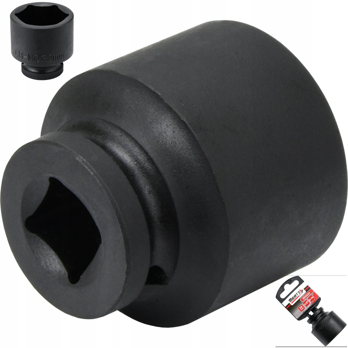 Mertz Slagmoersleutel 1/2" 32mm Cr-Mo Zeskant