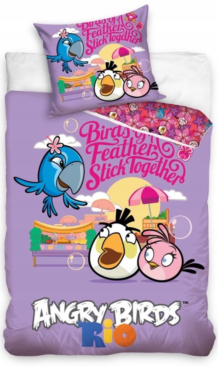 Angry Birds Beddengoed 160x200 cm - 100% Katoen