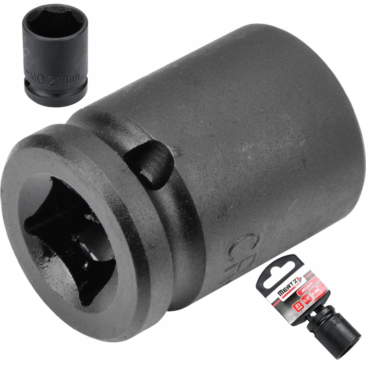 Mertz Slagdoppenset 1/2" 21mm Cr-Mo - Zeskant