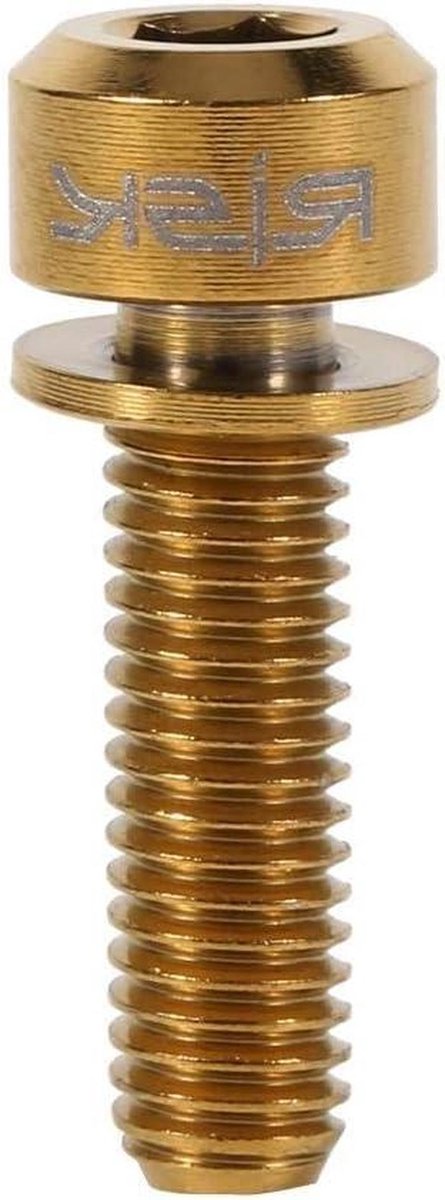 Stuurschroeven M5 - Stuurpen Schroeven - Fiets Onderhoud - Titaniumlegering - M5 x 18 mm - Goud