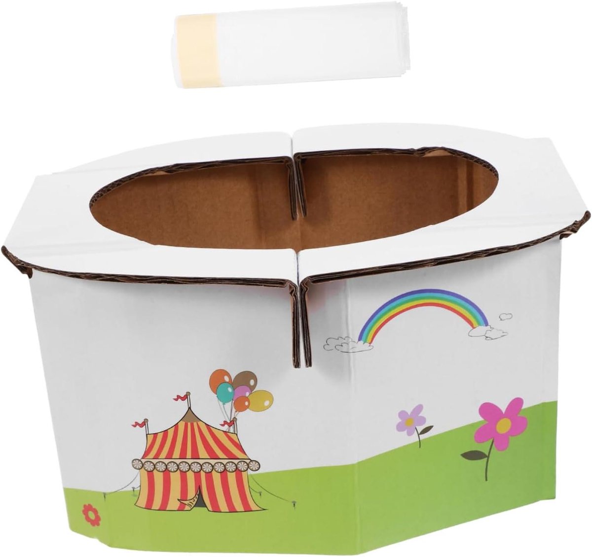 Vouwbaar Toilet - Draagbaar Potje - Baby Zindelijkheid - Lichtgewicht Compact - 225 x 185 cm - Wit