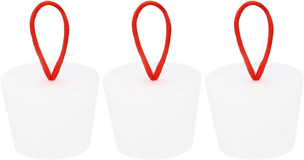 Rubberen Conische Stop - Afsluitdop Badkuip - Afvoergat Afsluiten - Met Handgreep - 32-41 mm - Wit
