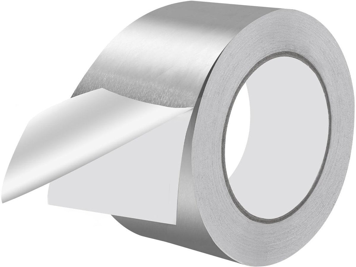 VLEMICO - Aluminiumplakband - Zelfklevende aluminiumfolie - Hittebestendig - Zilverkleurig - Afdichtingstape - Isolatie en bescherming - Geschikt v...
