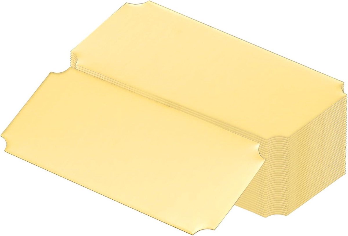 Gegraveerde Naamplaatjes - Naam Plaques - Doe-het-zelf Ambacht - Zelfklevende Achterkant - 36 Stuks 10x5cm - Goudkleurig