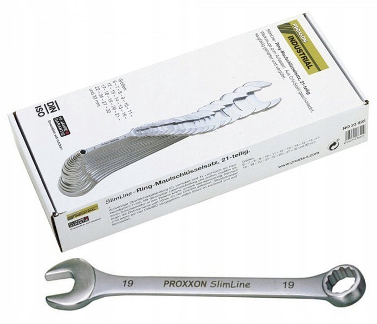 Proxxon Ring- en steeksleutelset 6-32 mm, 21 delig
