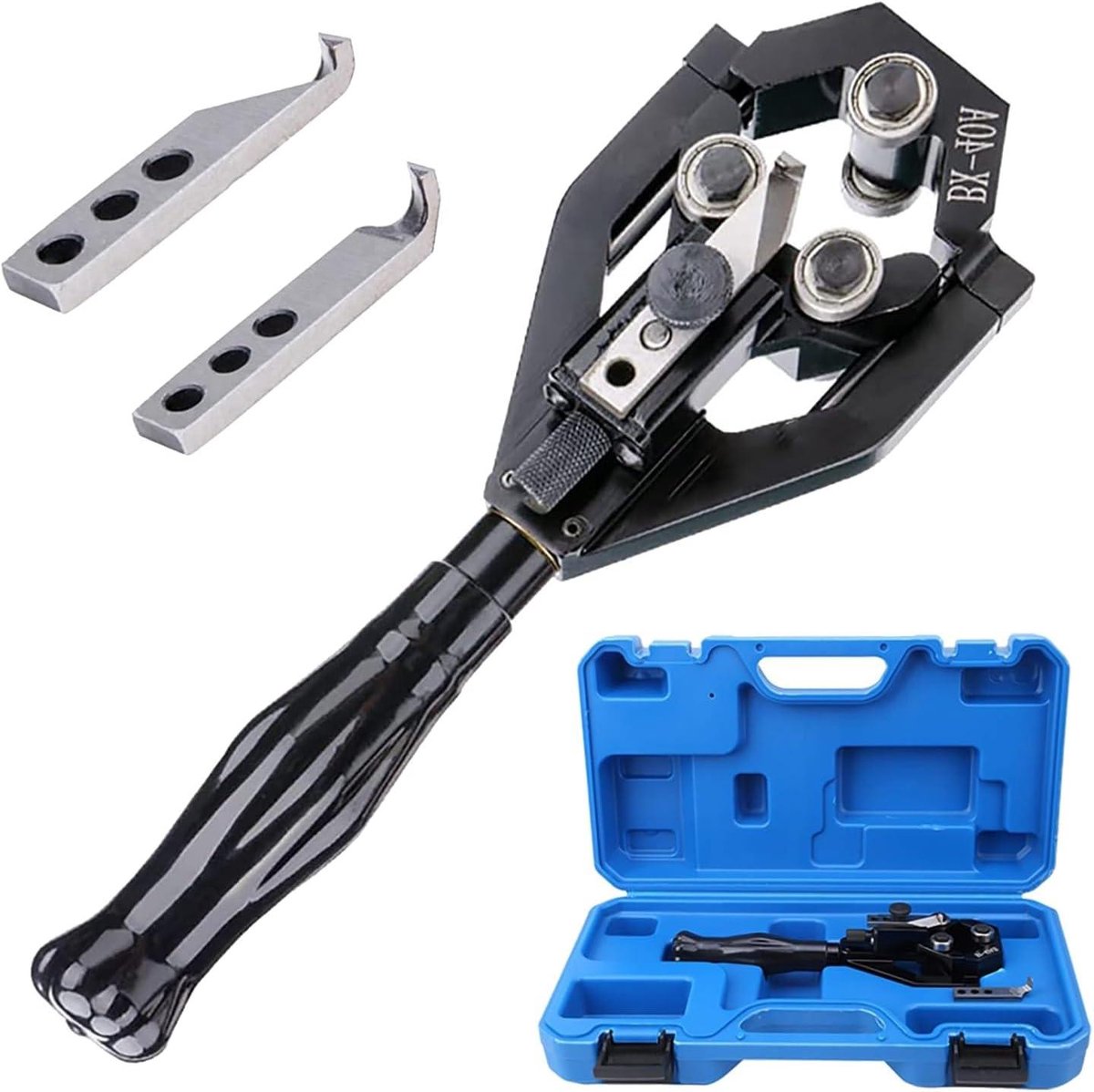 Handmatige Kabelstripper - Draadstripper Gereedschap - Efficiënt Kabels Strippen - Precisie Dubbel Blad - Tot 40mm Breed - Zwart