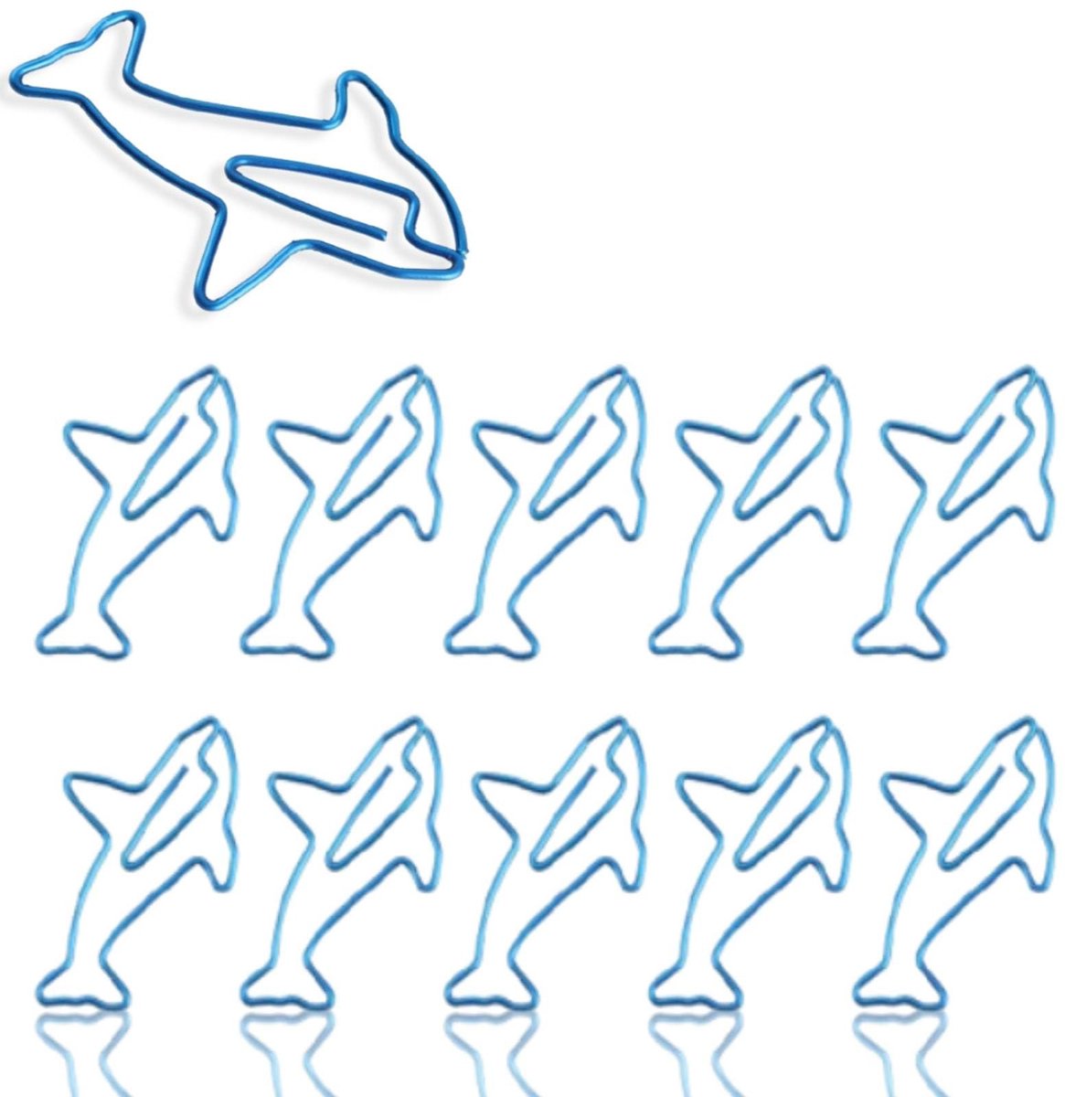 ZEYNOMAX- Paperclips 100 Stuks - Dolfijn Vorm - Decoratieve Klemmen - Bladwijzerclips - Lichtgewicht - Geschikt voor Kantoor/Thuis - Bladwijzers