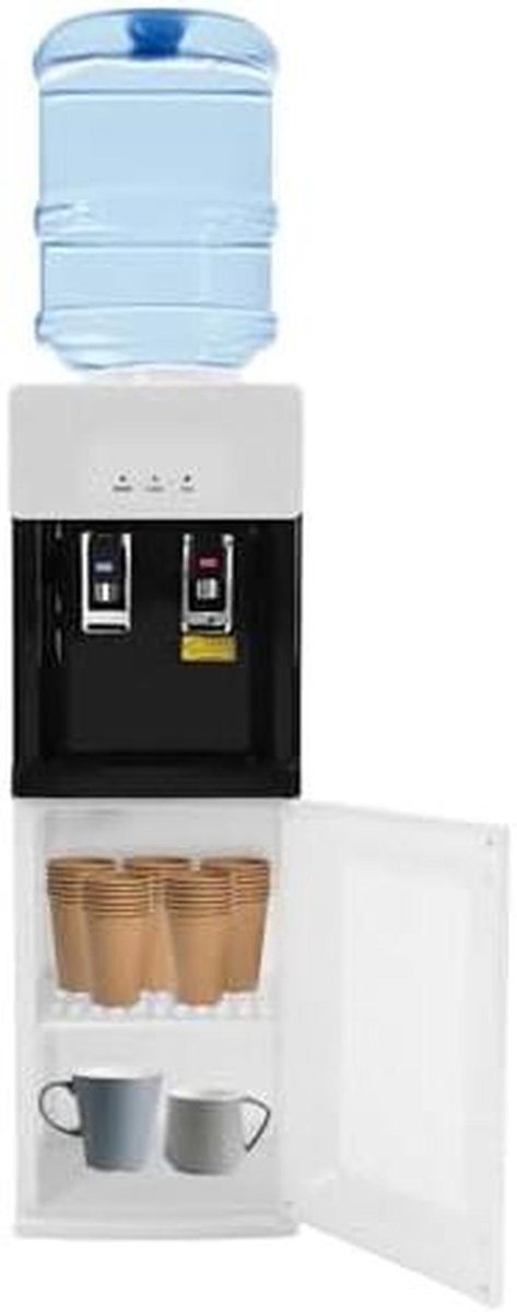 Water Dispenser - Warme Koude Dranken - Direct Water Tappen - Met Opslagkast - 5 Gallon Compatibel - Zwart