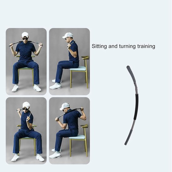 Golf Swing Trainer - Armband Hulp - Golf Ritme Oefenen - Stalen Bal Geluid - 91 cm - Zwart van GOLF — afbeelding 5