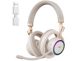 Havit Fuxi-H8 - Draadloze Gaming Headset - Goud - 3D Geluid - Head-tracking