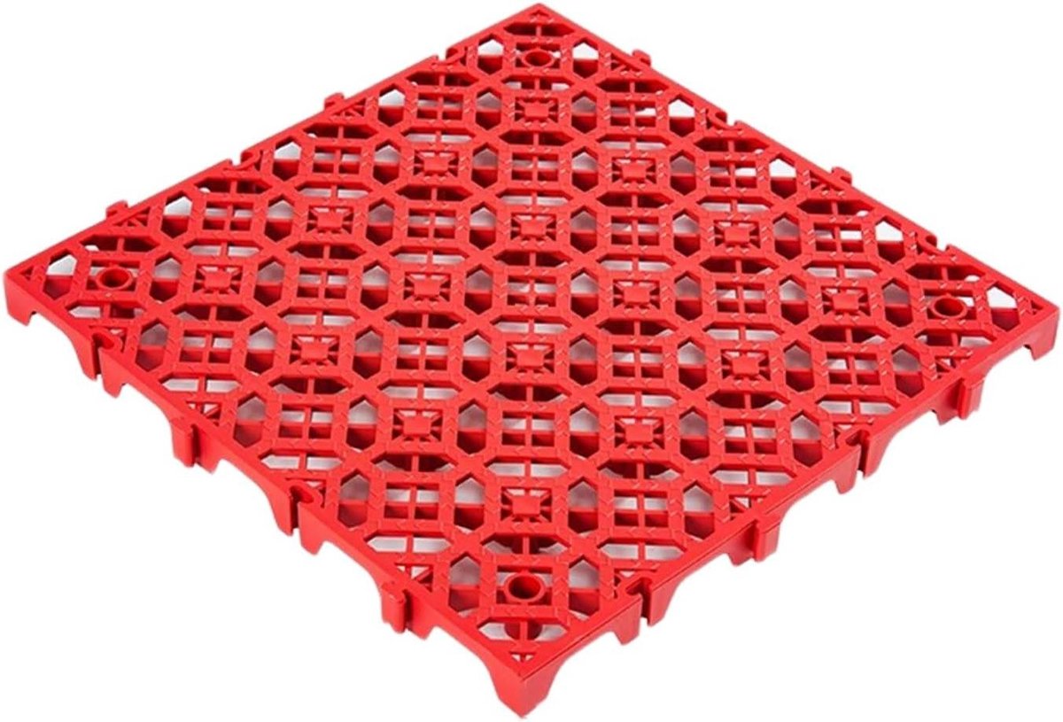 Modulaire Vloertegels - Rastermat Garage - Veilige Ondergrond - Snel Afvoerend - 40 x 40 cm - Zwart
