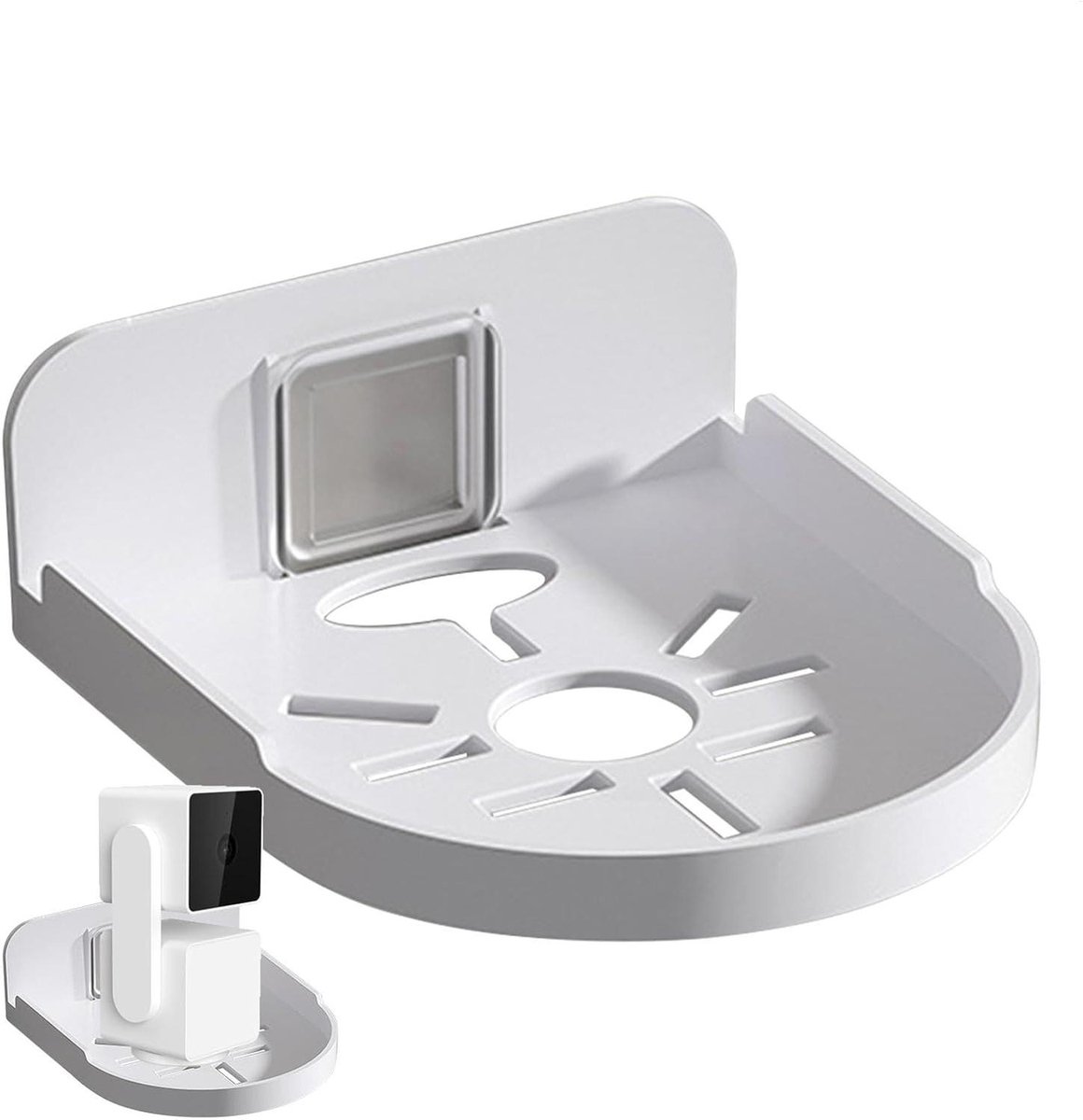 Camera Bevestigingsbeugel - Wandmontage Houder - Beveiliging Thuis - Zonder Boren - 38x25x43 mm - Wit