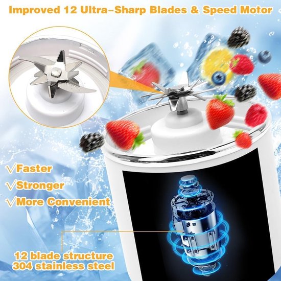 Blender To Go - Smoothie Maker - Draagbare Blender - blenderaccessoires van Merkloos — afbeelding 2