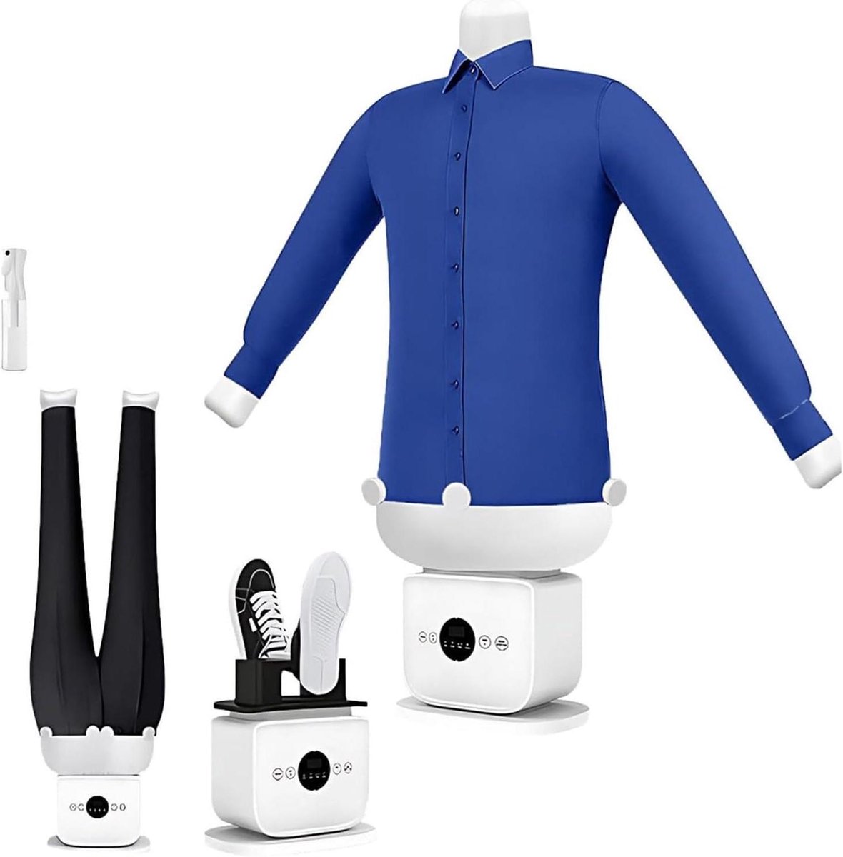 Automatisch strijkapparaat - Opblaasbaar droger - Kleding glad maken - Handsfree drogen strijken - 5-10 minuten - Wit