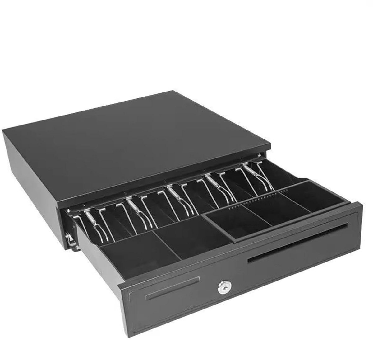 Kassalade - Geldlade - Winkel Beheer - Handmatig Duw Open - 40.5x42x10cm - Zwart