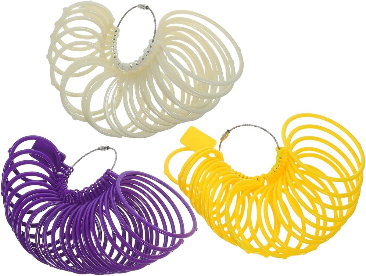 Armbandmaat meter - Polsmaat tool - Sieraden maken - Set van 3 maten - 14 x 13.5 x 8 cm