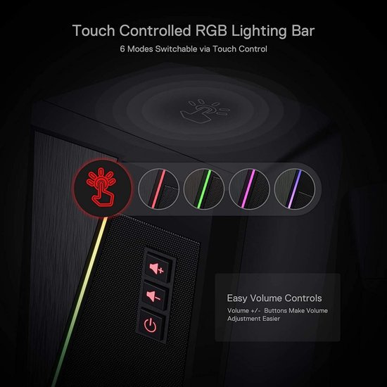 Upgrade je Geluidservaring met de R40 Computer Speakers - 2.0 USB Powered PC Speakers met Bluetooth 5.3! van Lenovo — afbeelding 3