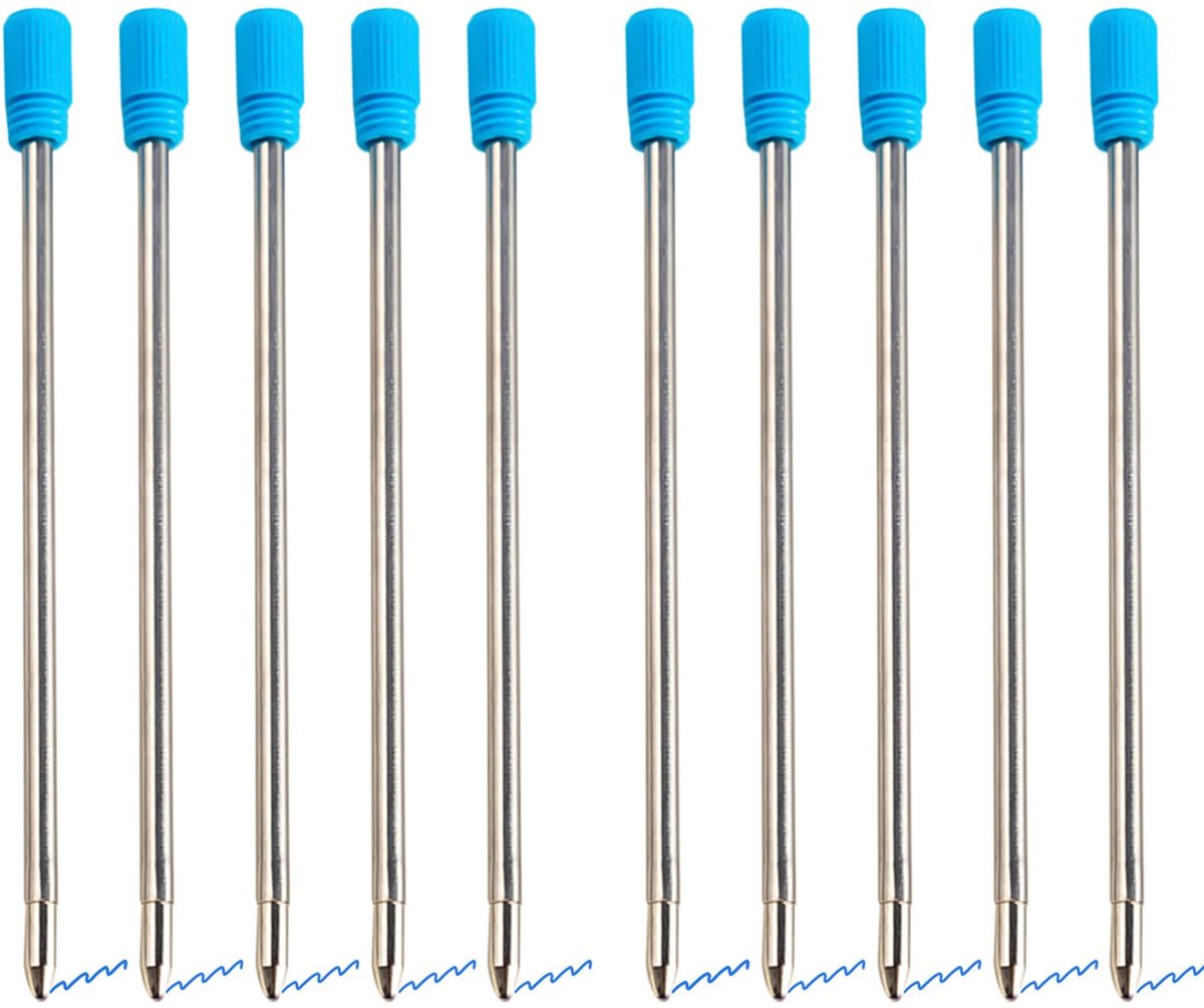 Dailygoods - Vulling Balpen - 20 Stuks Balpenvullingen - Hoogwaardige Inkt - Blauw - Navulling voor Balpen - Geschikt voor Kantoor en Thuis - 7CM