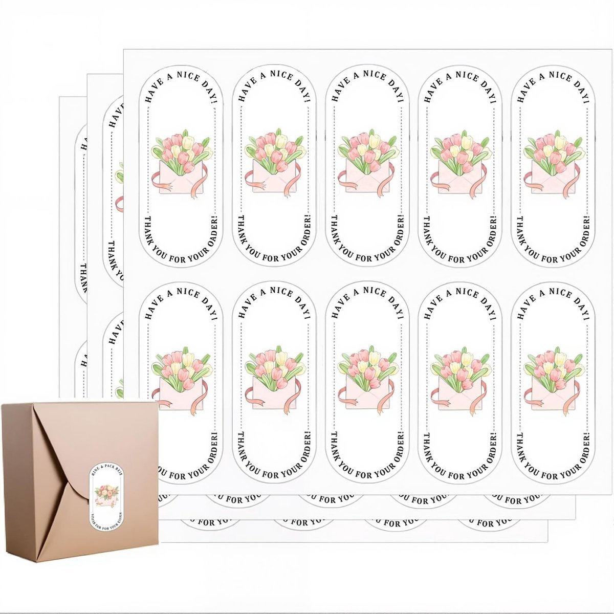 Dailygoods - 600 Stuks Zelfklevende Zegellabels voor Bakkerij