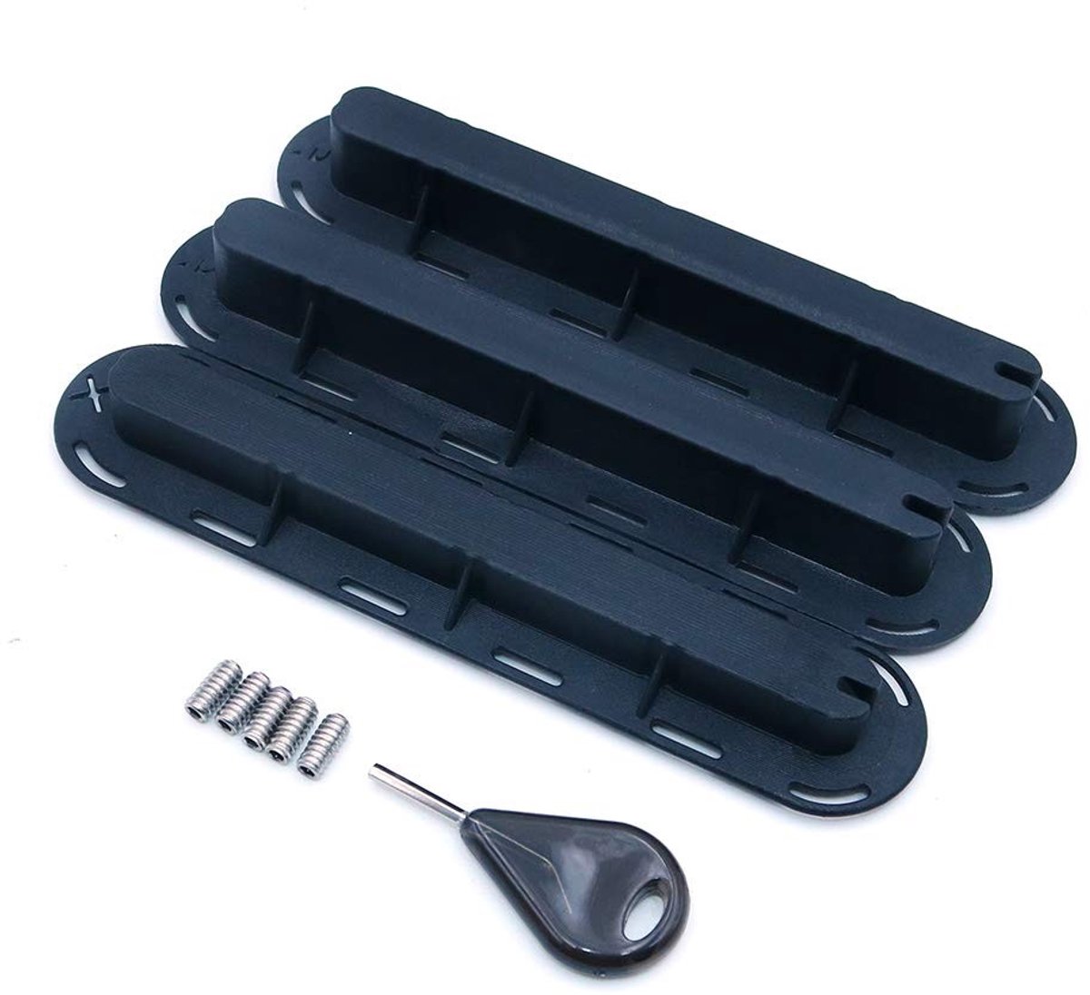 Dailygoods - Set van 3 Toekomst Tri Vinnen Doos voor Surfplank - Inclusief Montage Schroeven en Sleutel
