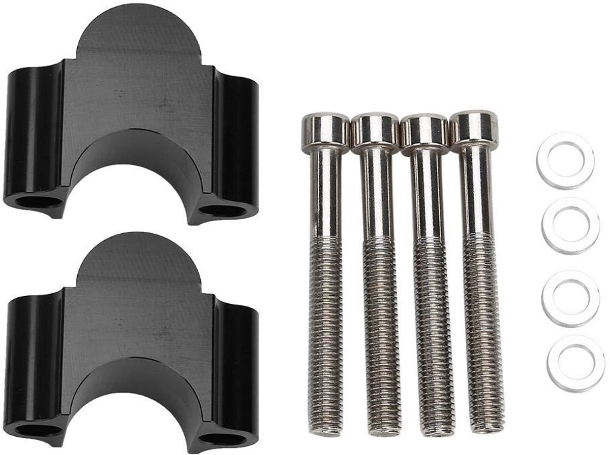 Dailygoods - Stuurverhoger - Aluminium motorfiets stuurverhoger - 28 mm hoogteadapter - Geschikt voor motorfiets - Zwart - Hoogwaardige montage...