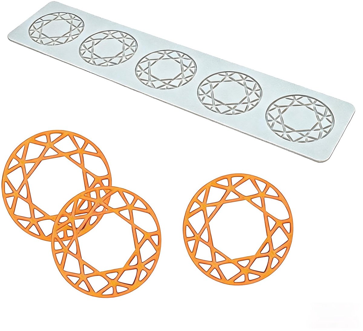 Dailygoods- Siliconen Mal - Flexibel en Duurzaam - 5 Vormen - Ø 5 cm - Antiaanbaklaag - Temperatuurbestendig van -40°C tot 230°C - Geschikt voor Ovens en Magnetrons - Bakvorm