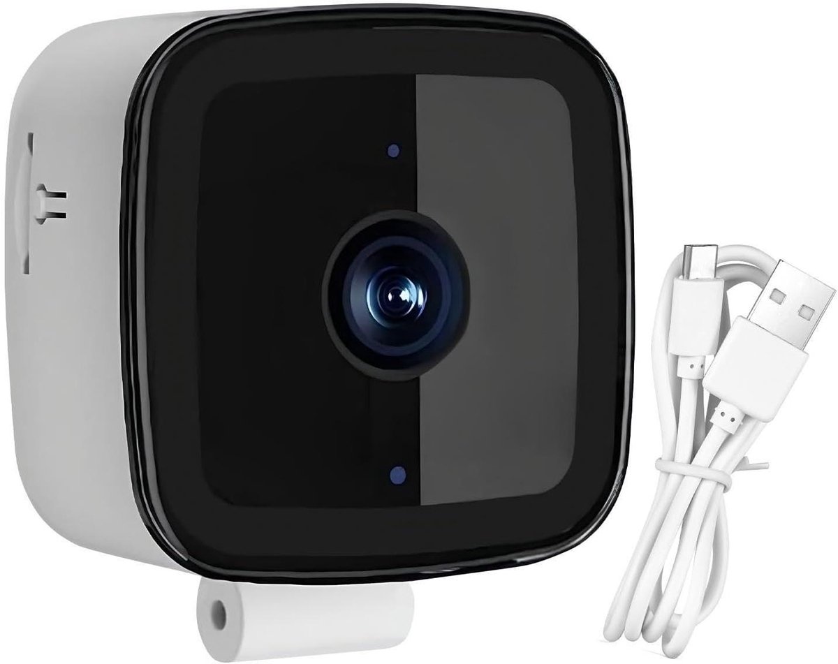 Raambeveiligingscamera - Binnencamera - Huisbewaking - AI Bewegingsdetectie - 11 x 11 x 6 cm - Zwart