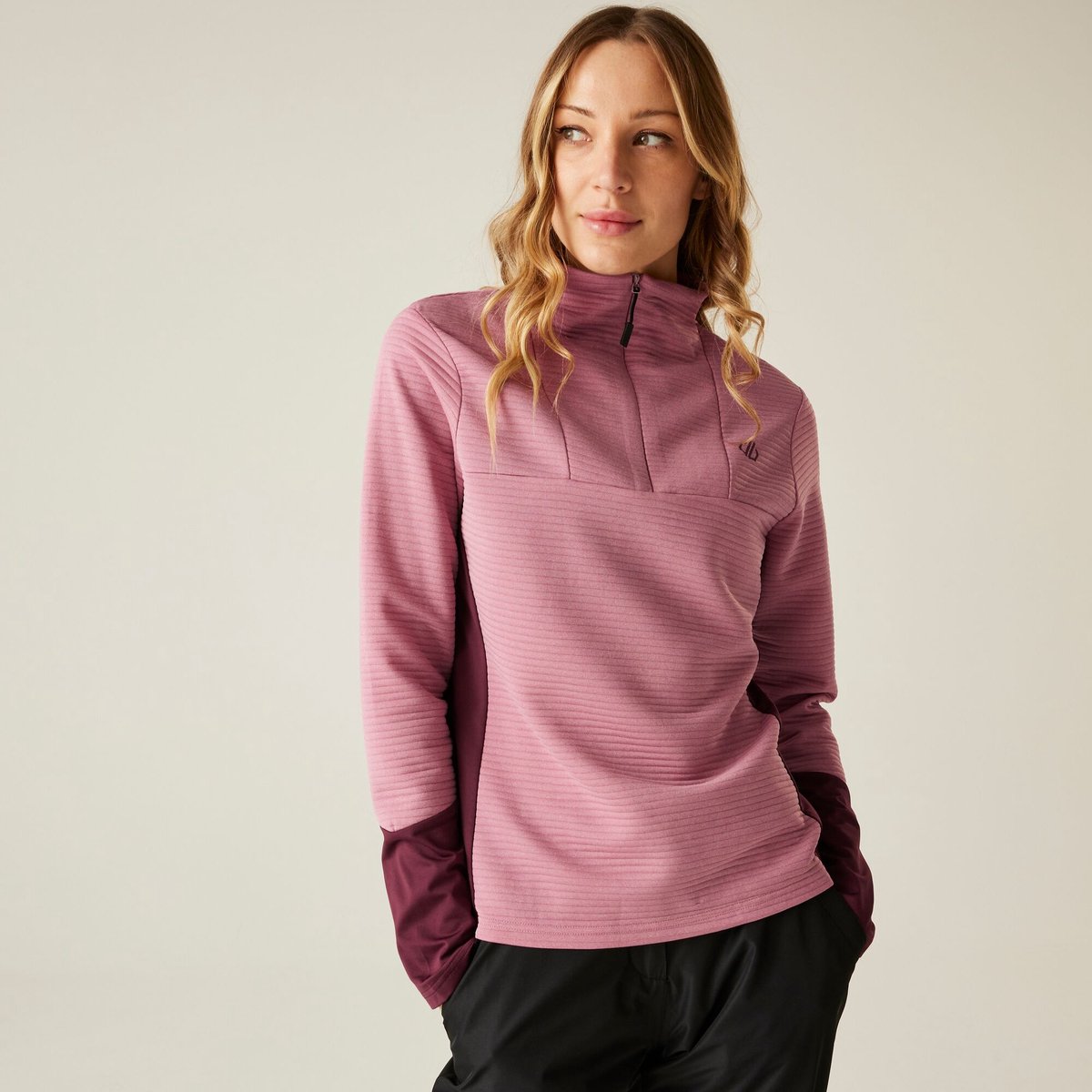 Dare 2b Dames Iced 1/4 Ritssluiting Core Stretch Midlayer Roze