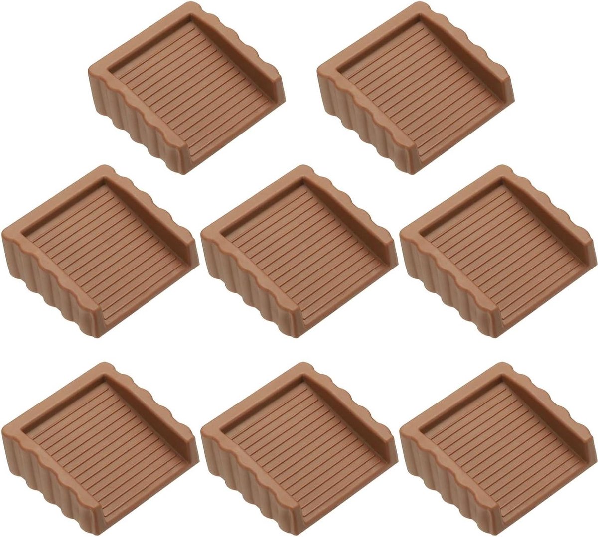 Deurstoppers - Wiggen - Deuren Op Hun Plek - Tweeweg Ontwerp - 8 Stuks - Koffie