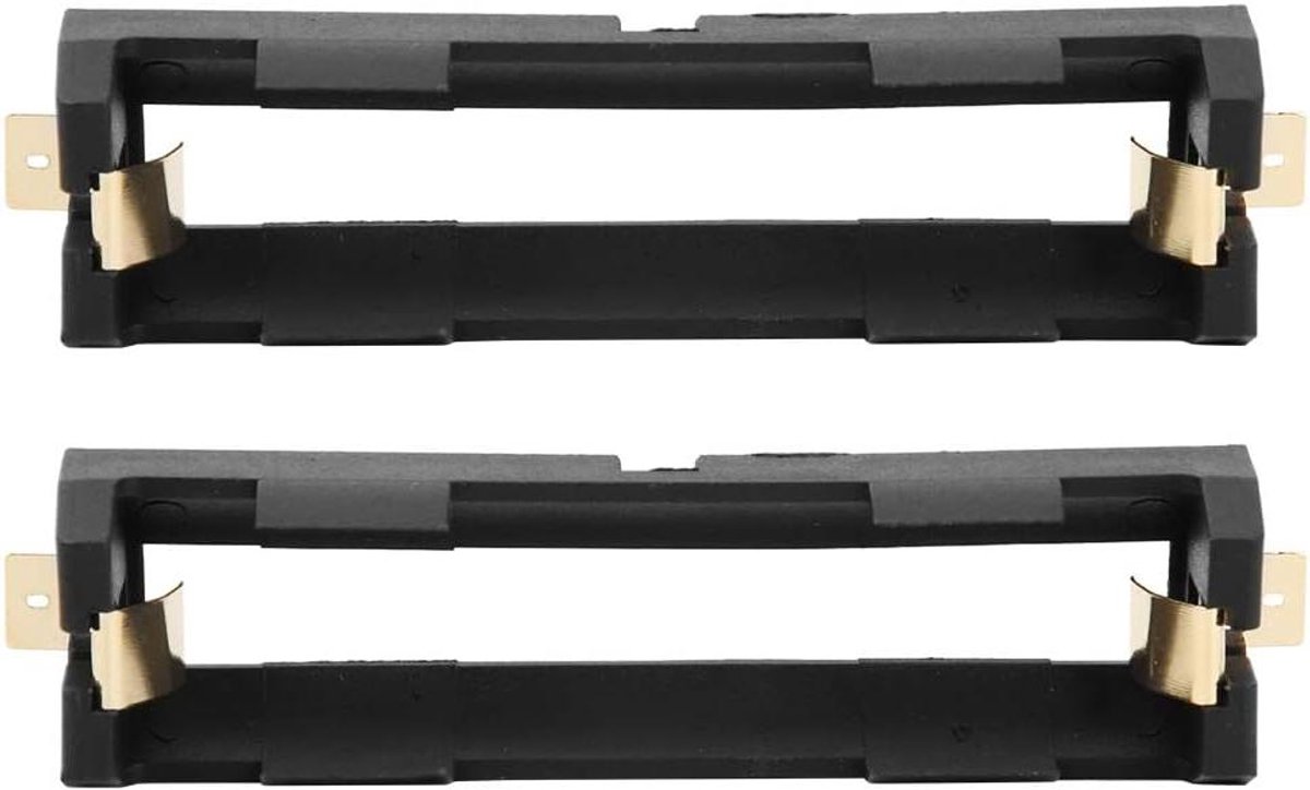 Batterijhouder Doos - Opslagcontainer Componenten - Componenten Opslaan - Eenvoudige Structuur - 2 Stuks - Zwart