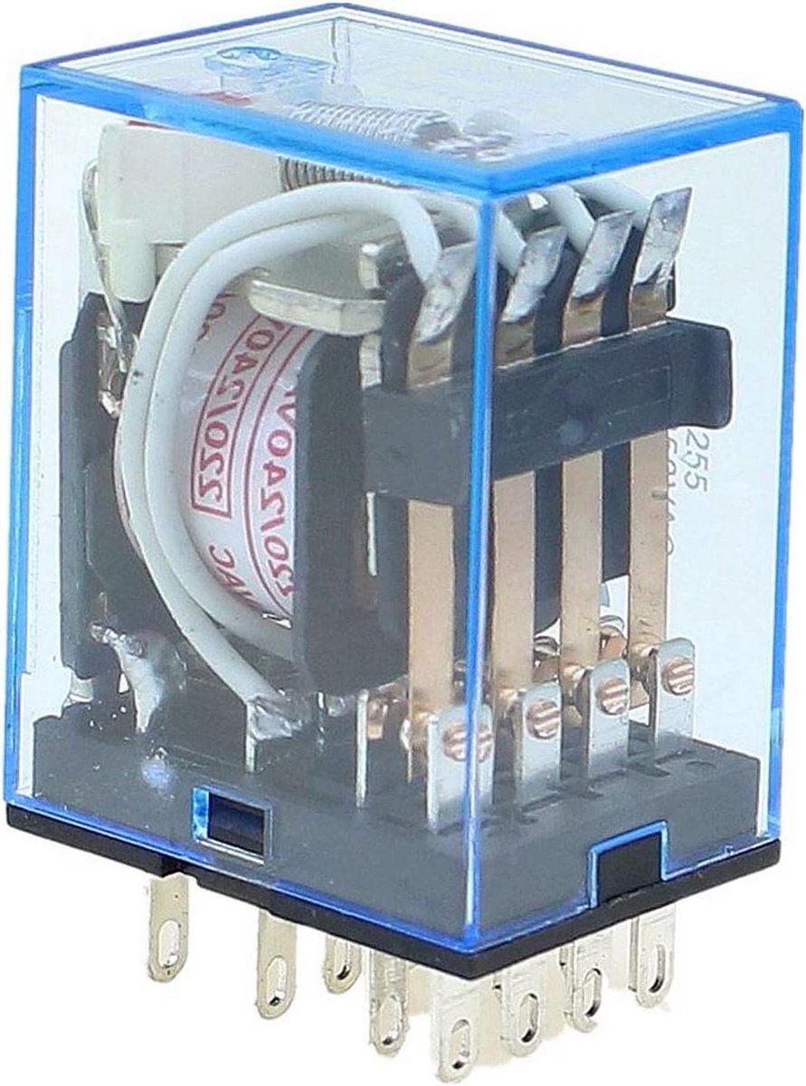 Elektromagnetisch Relais - Mini Schakelrelais - Schakelen van Circuits - Mini Midden Type - 10 Stuks - Transparant