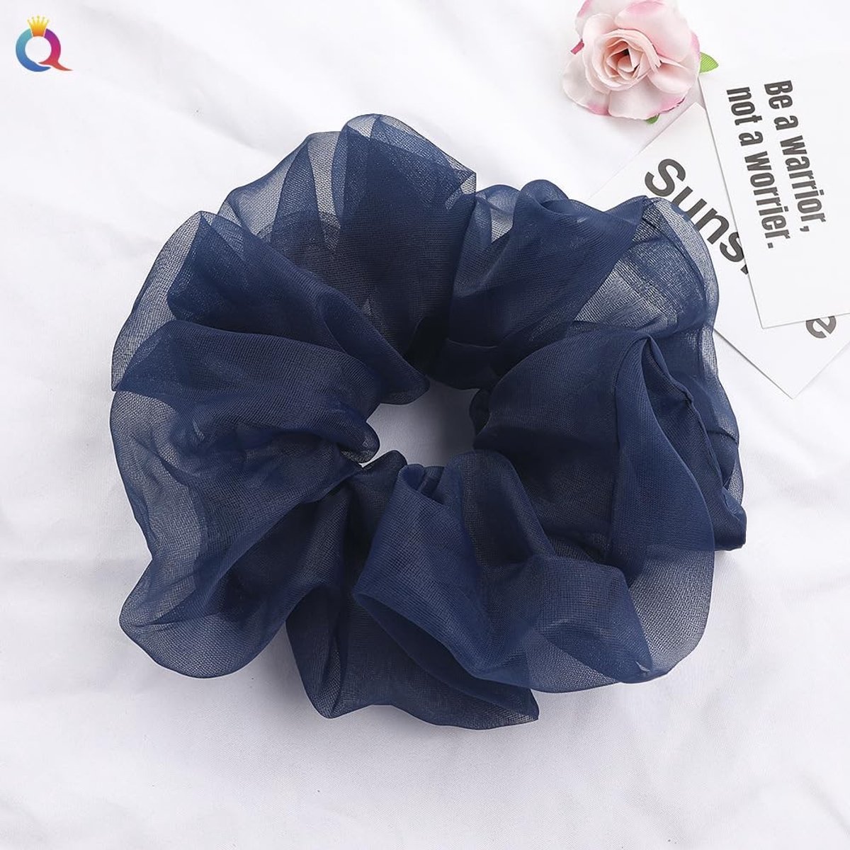 Dailygoods- Scrunchies 5 Stuks - Oversized Haarelastiekjes - Elastische Haarbanden - Vintage Paardenstaart - Haaraccessoires Dames - Chiffon Organza