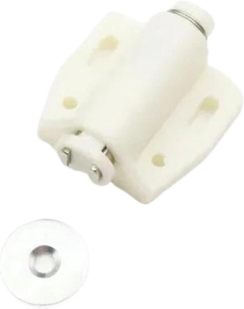 Kaststopper - Deurmagneet - Meubels Sluiten - Druk Open Mechanisme - 16 Stuks - Wit