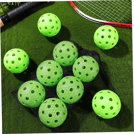 Oefenballen Set - Trainingsballen - Sportvaardigheden Trainen - Uniek Gatenontwerp - 12 Stuks - Groen — afbeelding 5
