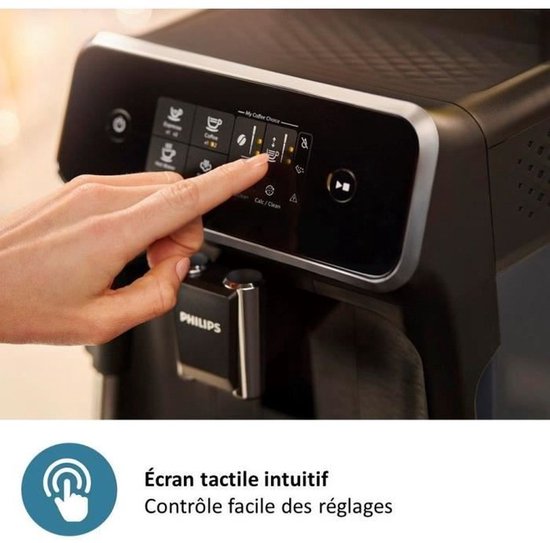 Philips series 1200 - Volautomatische Espressomachine - Keramische molen - AquaClean - 15 Bar - 1,8 L inhoud - Koffiemachine met bonen - Mat Zwart - EP1200/00