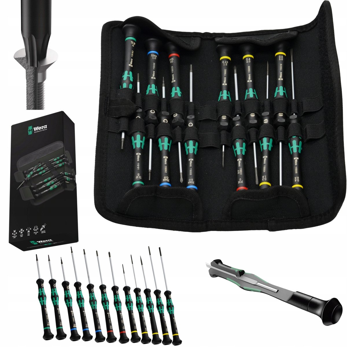 Wera Precisieschroevendraaierset 12-delig Torx voor elektriciens