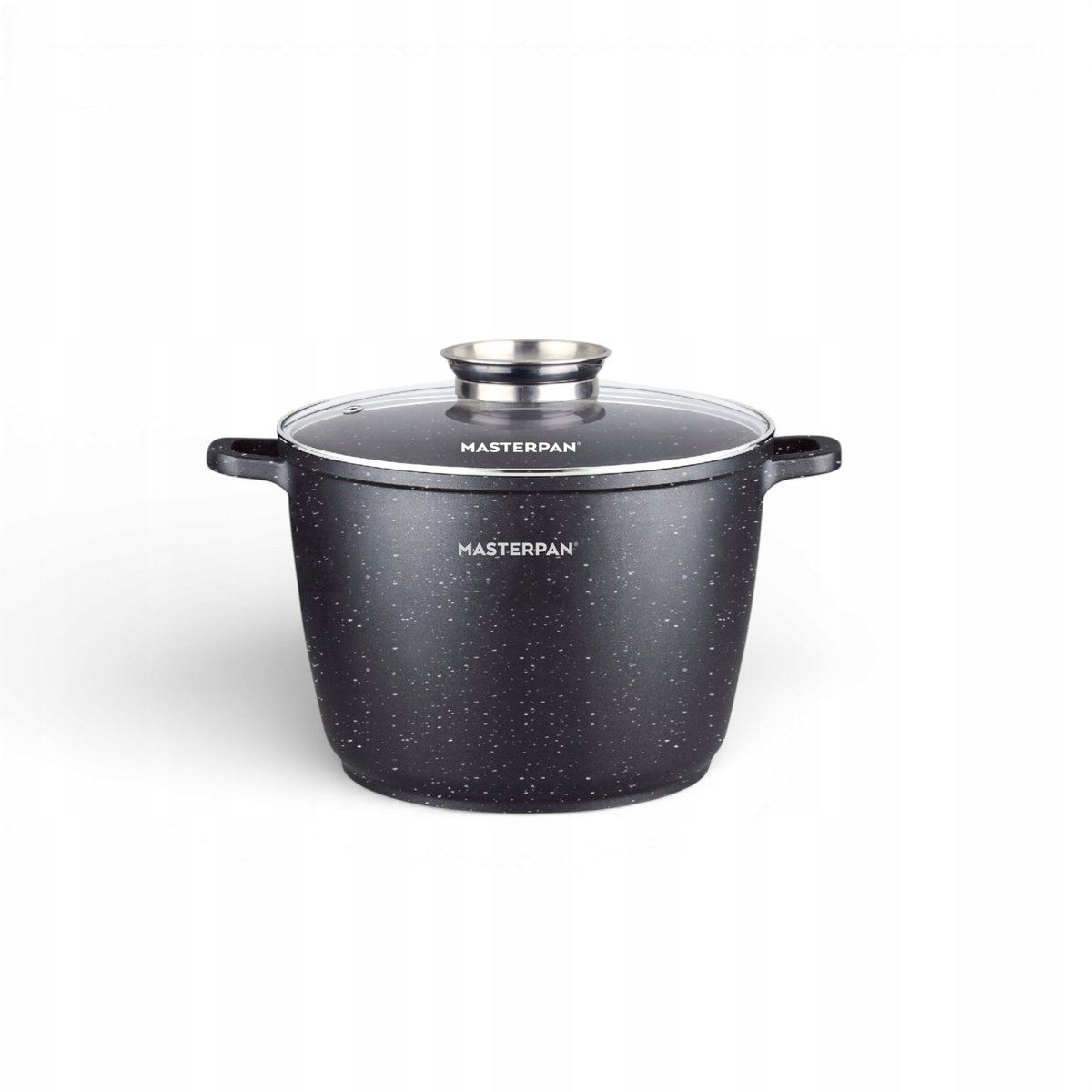 Masterpan Granito Pan 4L - Zwart, 20cm met Aroma Knob Deksel