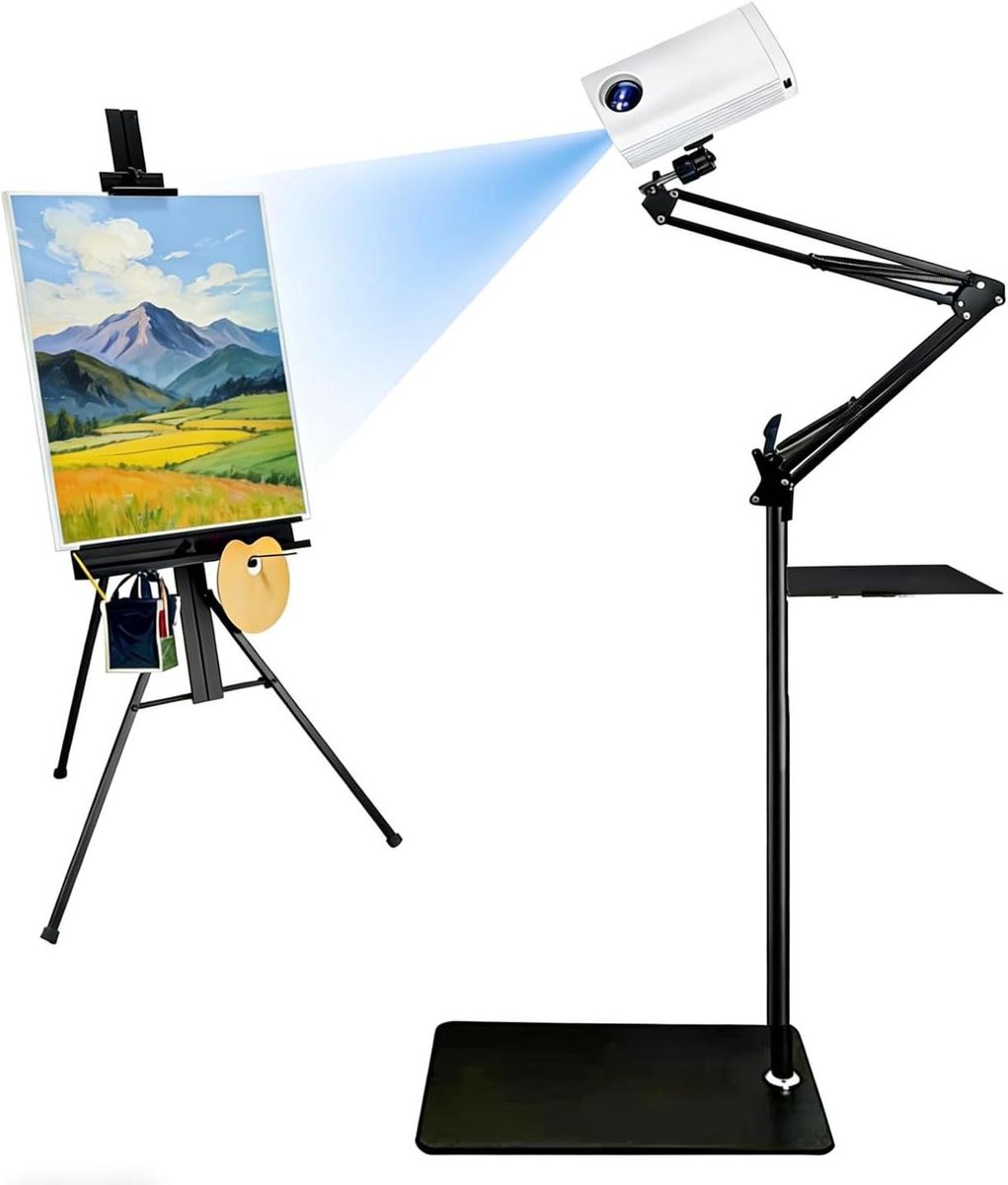 Tekenprojector Digitale - Schets Hulp - Artistiek Traceren - Instelbare Grootte Focus - 16-110 Inch - Wit