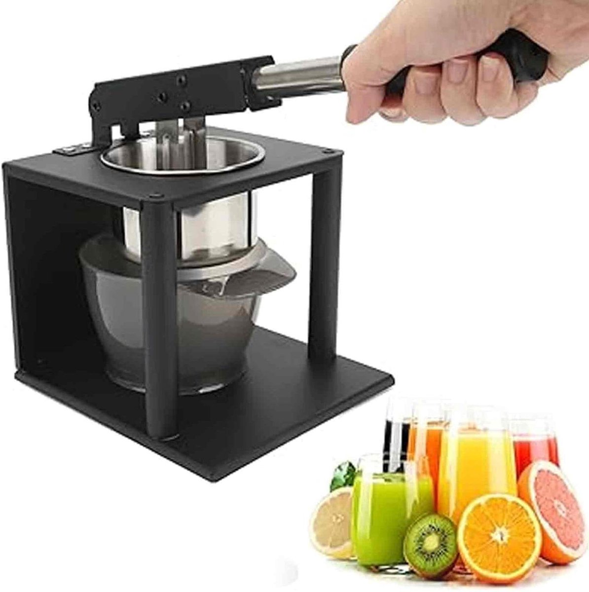 Citruspers Masher - Keukenpers - Sap Maken - Zware Kwaliteit - Grote Capaciteit - Zilverkleurig