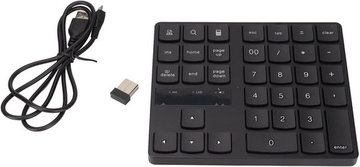 Draadloos Numeriek Toetsenblok - Ergonomisch - Draagbaar - Stil - 35 Toetsen - Geschikt voor Pc Laptop Desktopcomputer
