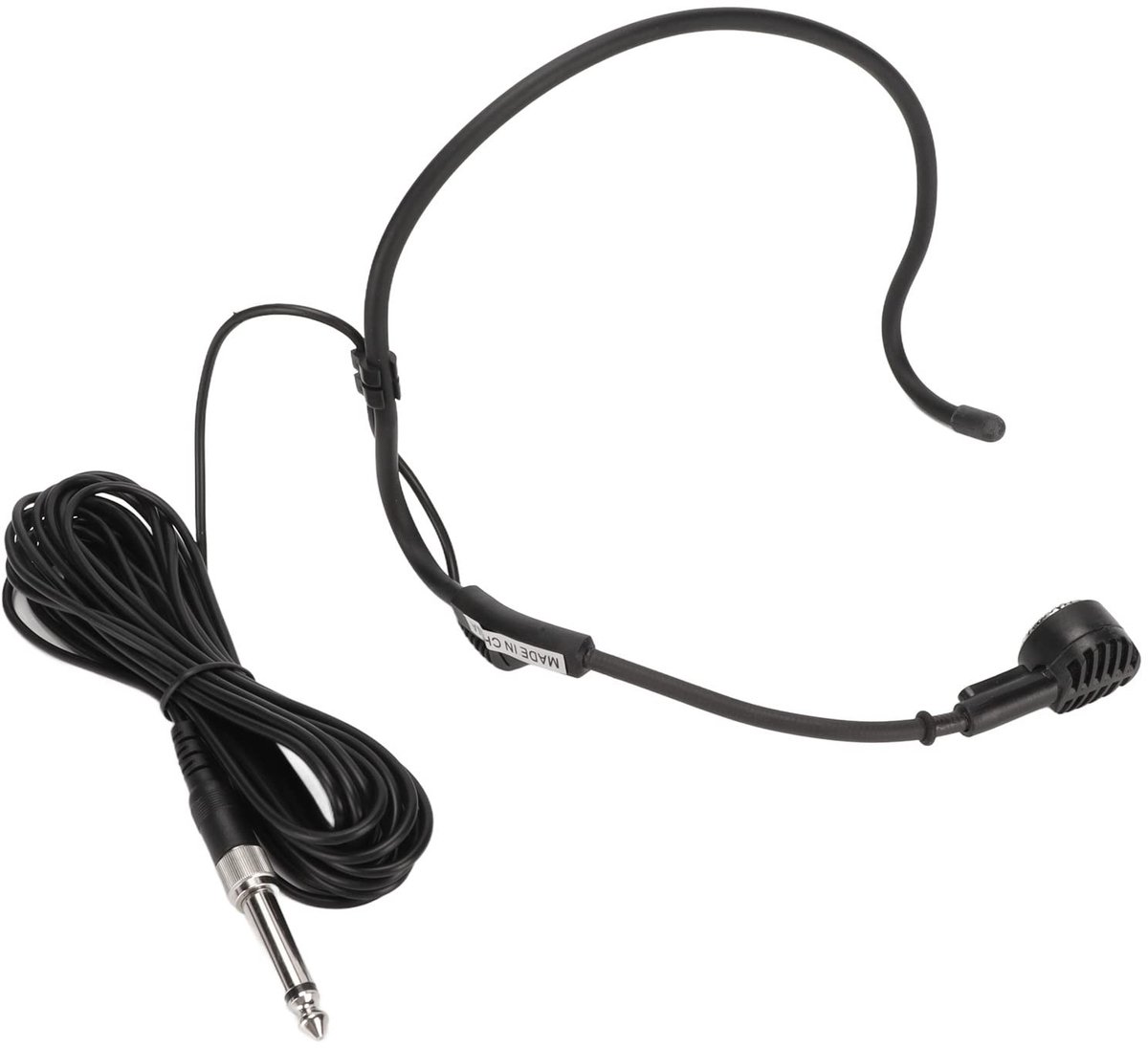 Dailygoods- Oorhaakmicrofoon Bedraad - 6,35 Mm Aansluiting - Ergonomisch Ontwerp - Draagbaar - HiFi-Geluid - Professionele Geluidskwaliteit - Headsetmicrofoon