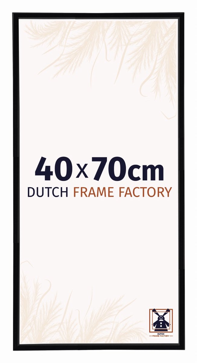Dutch Frame Factory Fotolijst 40x70 cm - Kunststof - Zwart Hoogglans - Angers