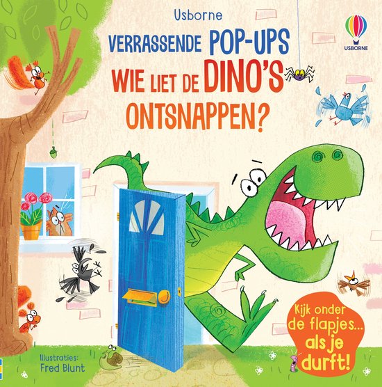 Verrassende pop-ups 1 - Wie liet de dino's ontsnappen? - cover